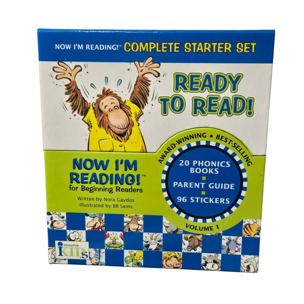 Now I'm Reading Volume 1 Starter Set 20 Phonics Books Parent Guide Stickers MINT